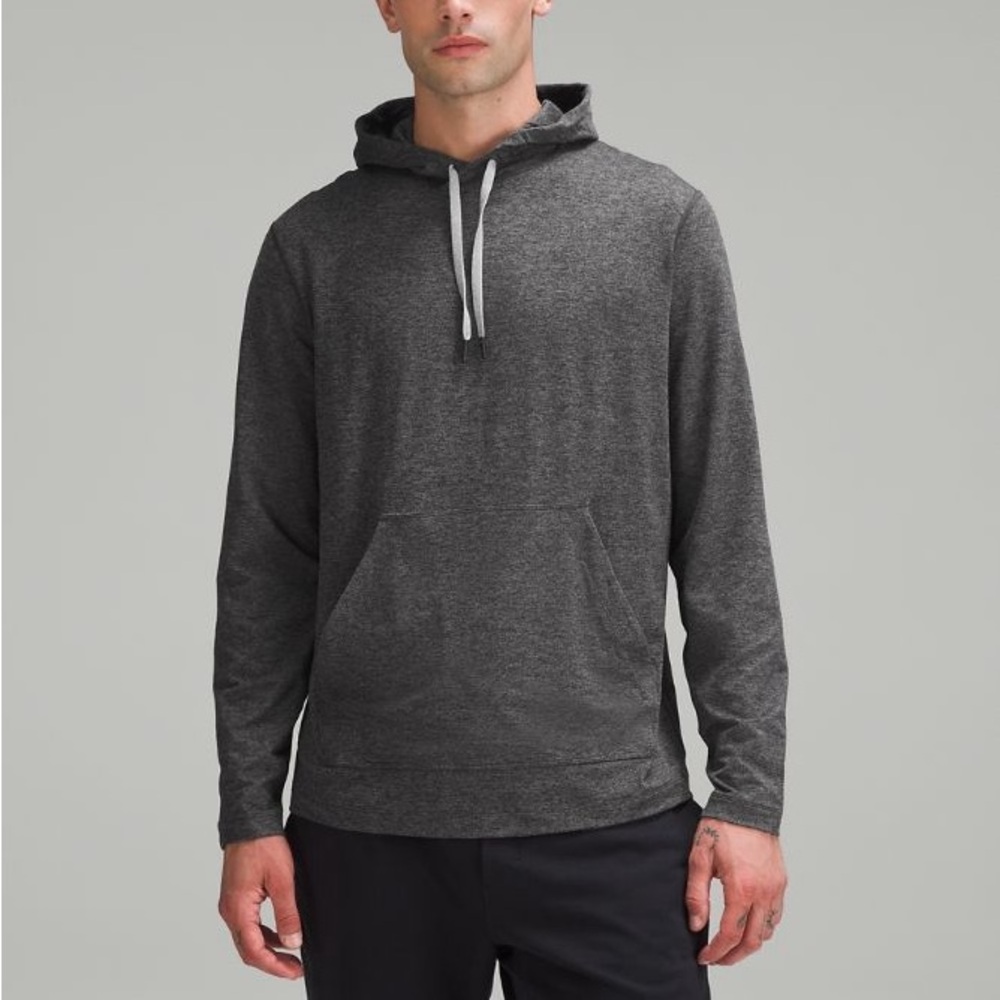 Lululemon men’s soft jersey hoodie in dark grey Size Large